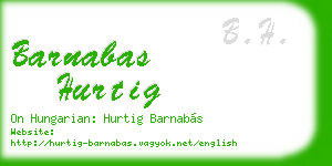 barnabas hurtig business card